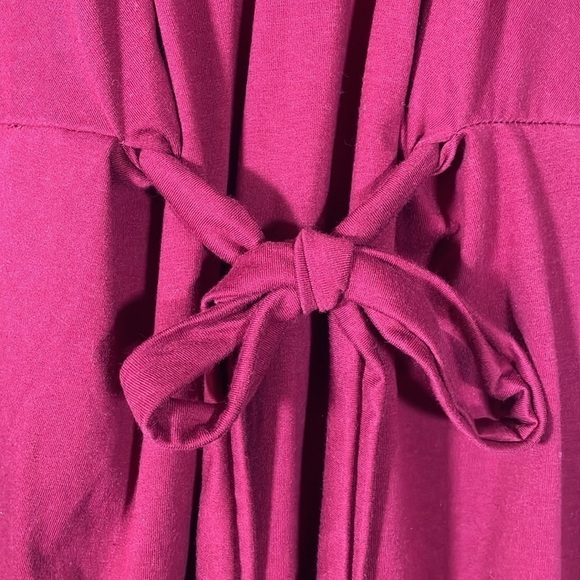 SHEIN Midi Berry Red V-Neck Tank Dress Front Tie | Size Medium - Picture 5 of 14